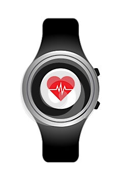 smart watch wearable technology heart cardiology.Heart rate.