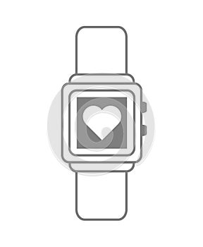 Smart watch wearable technology heart cardiology.Heart rate.