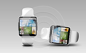 Smart watches with internet news on screen