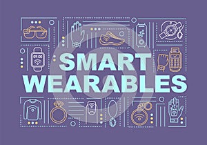 Smart wearables word concepts banner