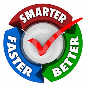 Smarter Faster Better Words Perfect Choice Check Mark Circle