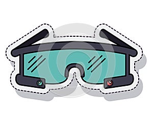 Smartglasses wearable isolated icon