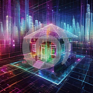 Smarthome, intelligent planned house using Internet of Things, connected online with information technology