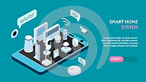 Smarthome Isometric Web Banner