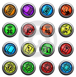 Smarthone specs icons set