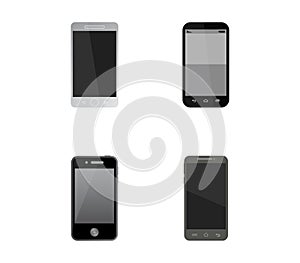 Smarthphone icon illustrated in vector on white background