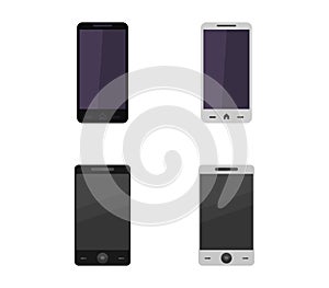 Smarthphone icon illustrated in vector on white background