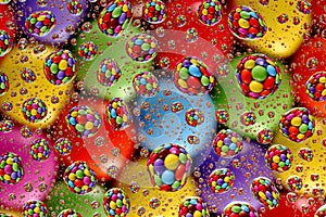 Smarties through Water Droplets (1)