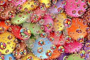 Smarties through Water Droplets (2)