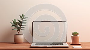 smartphe computer on desk template