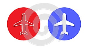 Smartphone airplane mode icon vector in flat style. Plane button sign symbol