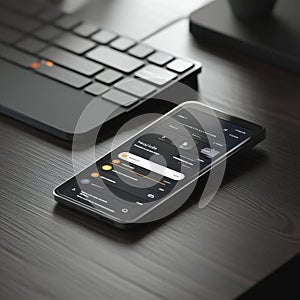 Smartphone App Interface Design with User Interface Elements