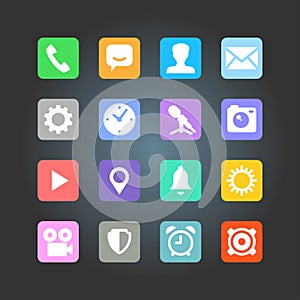 Smartphone application icons