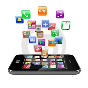 Smartphone apps icons