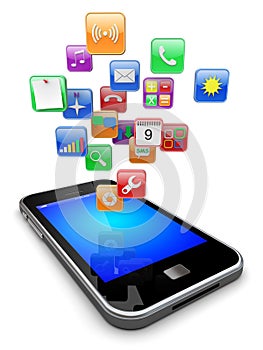 Smartphone apps icons