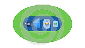 Smartphone with Apps: Modern Mobile Device and Digital Connectivity, vector design Generative AI