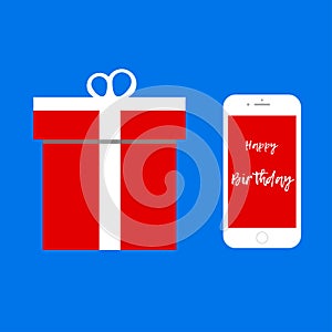 Smartphone as gift / Happy Birthday message
