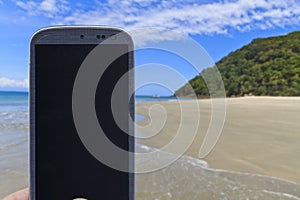 Smartphone at As ilhas in Barra do Sahy