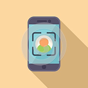 Smartphone audience icon flat vector. Target digital