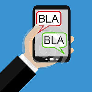 Smartphone: Bla Bla - Flat Design