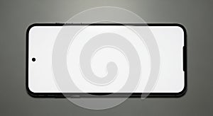 A smartphone with a black frame