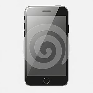 A smartphone with a black screen