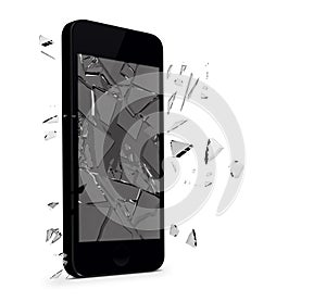 Smartphone broken glass