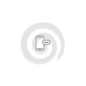 Smartphone bubble chat logo icon vector
