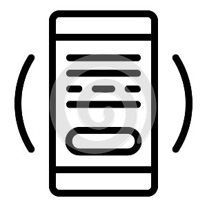 Smartphone business training icon, outline style