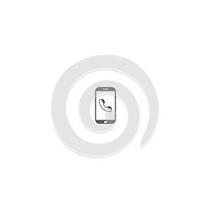 Smartphone call logo icon vector