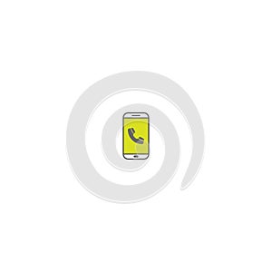 Smartphone call logo icon vector