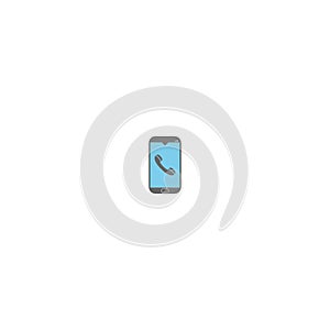 Smartphone call logo icon vector