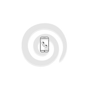 Smartphone call logo icon vector