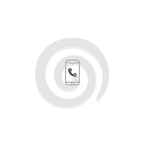 Smartphone call logo icon vector