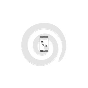 Smartphone call logo icon vector