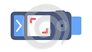 Smartphone Camera Interface, Mobile Photography App Vector Icon, vector design Generative AI