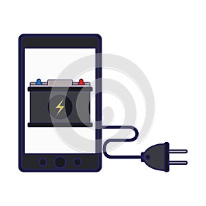 Smartphone car battery charge and wire