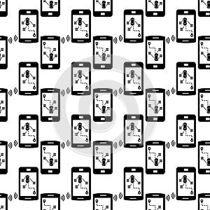 Smartphone car control pattern seamless vector