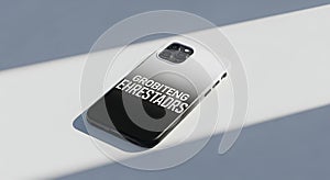 Smartphone Case Mockup, Black and White Gradient Design