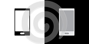 Smartphone, Cellphone Icon Vector in Monochrome Style
