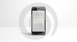 A smartphone is centered against a