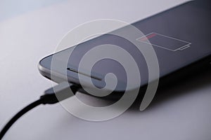 Smartphone charging battery with micro usb cable