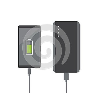 smartphone charging vector