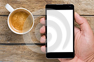 Smartphone Coffee Whitespace