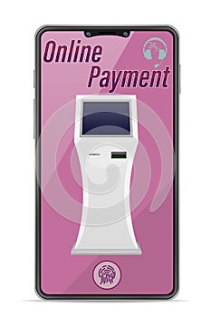 Smartphone concept online banking vector illustration