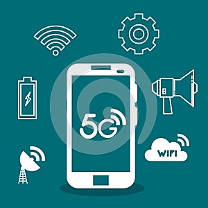 Smartphone with connectivity 5g technology