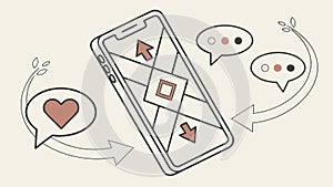 Smartphone Connectivity & Digital Communication, vector design Generative AI