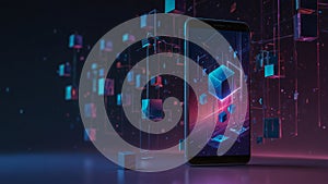 Smartphone with 3D Digital Cube Network Effect