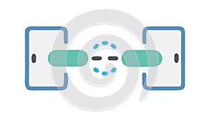 Smartphone Data Transfer and Connectivity Vector, vector design Generative AI