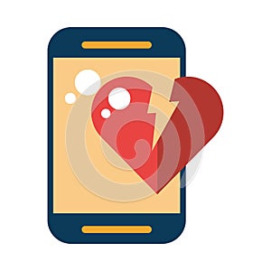 Smartphone device with heart break